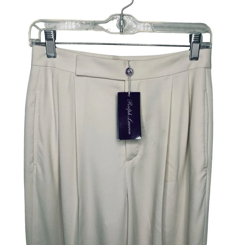 Ralph Lauren Purple Label Pleated Wool Pants Womens Size 0 NWT Defects $1390 - Picture 2 of 16